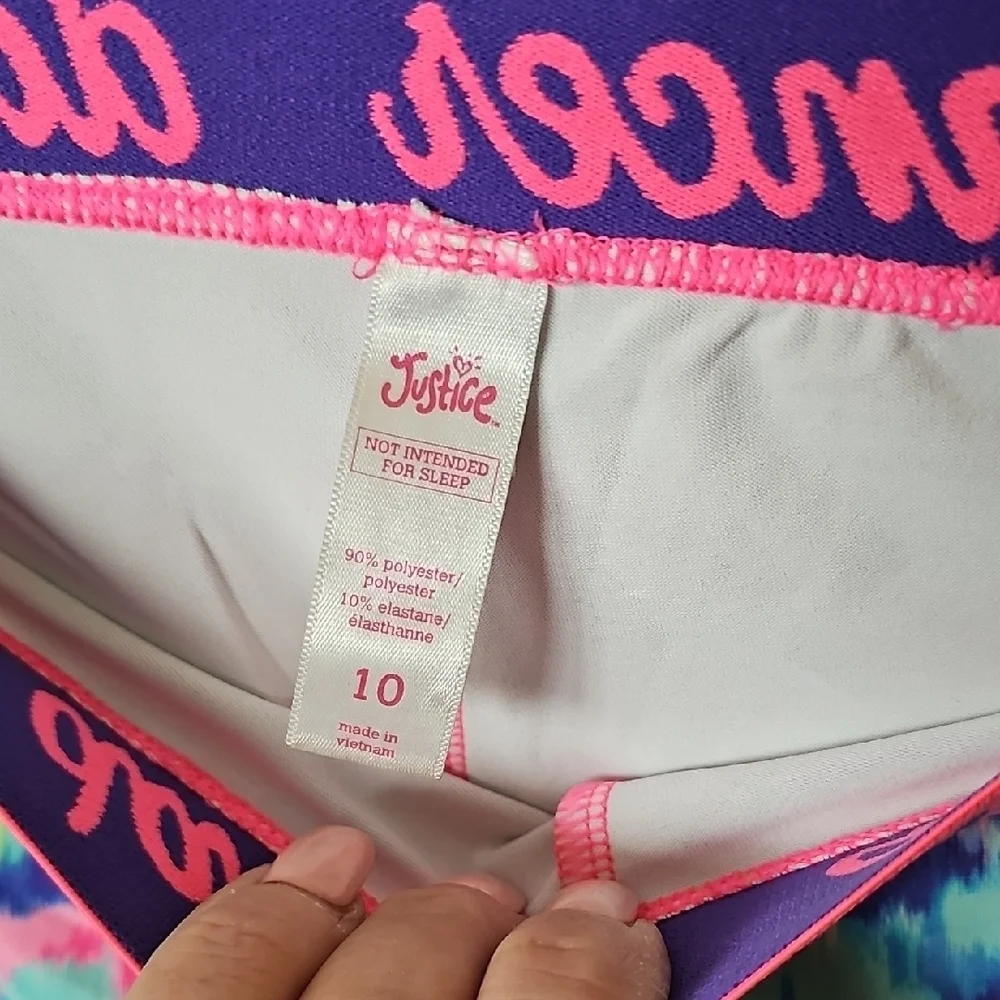 Justice Girls Colorful Dancer Shorts Size 10